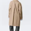 Abrigo de corte holgado de un solo botonero – Beige Abrigo de corte holgado de un solo botonero – Beige
