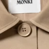 Abrigo de corte holgado de un solo botonero – Beige Abrigo de corte holgado de un solo botonero – Beige