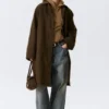 Abrigo de lona oversize – Verde caqui oscuro Abrigo de lona oversize – Verde caqui oscuro
