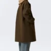 Abrigo de lona oversize – Verde caqui oscuro Abrigo de lona oversize – Verde caqui oscuro