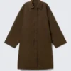 Abrigo de lona oversize – Verde caqui oscuro Abrigo de lona oversize – Verde caqui oscuro