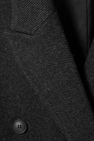 Abrigo de mezcla de lana reciclada – Gris oscuro