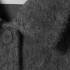 Abrigo de una sola botonadura hasta la rodilla – Gris oscuro difuminado Abrigo de una sola botonadura hasta la rodilla – Gris oscuro difuminado