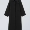 Abrigo largo oversize de mezcla de lana – Negro Abrigo largo oversize de mezcla de lana – Negro