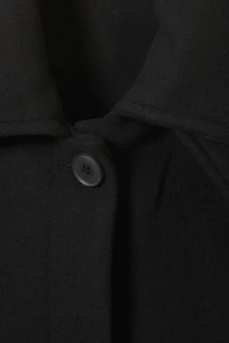Abrigo largo oversize de mezcla de lana – Negro