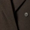 Abrigo Logan de mezcla de lana con doble botonadura – Marrón oscuro