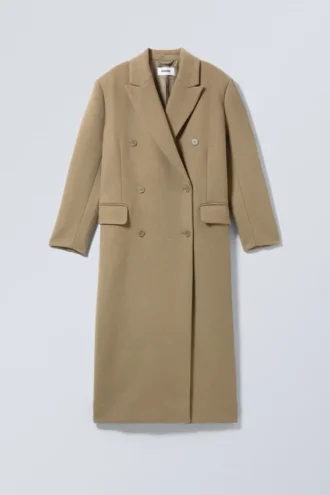 Abrigo oversize de mezcla de lana Alex – Dusty Mole