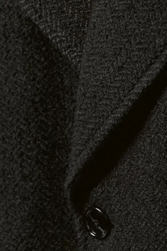 Abrigo oversize de mezcla de lana con doble botonadura – Espiga gris oscuro