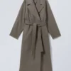 Abrigo oversize de mezcla de lana Kia – Gris topo Abrigo oversize de mezcla de lana Kia – Gris topo