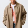 Abrigo tipo car coat holgado de botonadura sencilla – Dusty Mole Abrigo tipo car coat holgado de botonadura sencilla – Dusty Mole