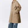 Abrigo tipo car coat holgado de botonadura sencilla – Dusty Mole Abrigo tipo car coat holgado de botonadura sencilla – Dusty Mole