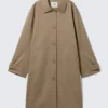 Abrigo tipo car coat holgado de botonadura sencilla – Dusty Mole Abrigo tipo car coat holgado de botonadura sencilla – Dusty Mole