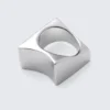 Anillo asimétrico de acero inoxidable – Plata Anillo asimétrico de acero inoxidable – Plata