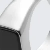 Anillo de sello con ojo de tigre – Plata – Piedra negra Anillo de sello con ojo de tigre – Plata – Piedra negra