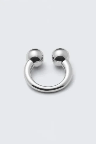 Anillo escultural abierto – Plata