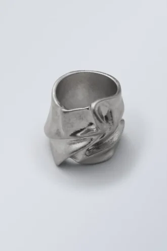 Anillo Ivy arrugado – Plata