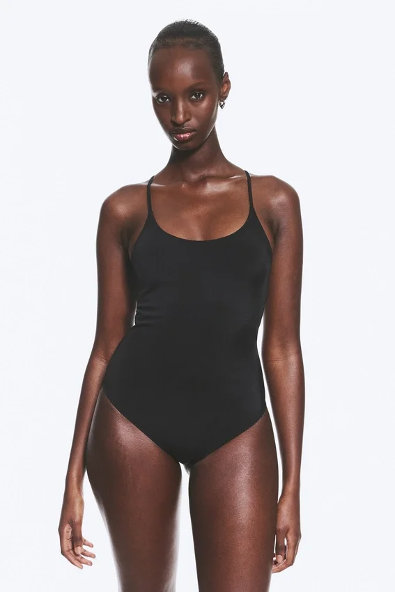 Bañador con espalda nadadora – Negro Bañador con espalda nadadora – Negro
