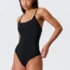 Bañador de cuello cuadrado – Negro Bañador de cuello cuadrado – Negro