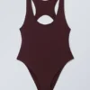 Bañador deportivo con espalda nadadora – Granate oscuro Bañador deportivo con espalda nadadora – Granate oscuro