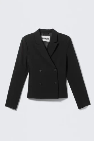 Blazer corto entallado – Negro