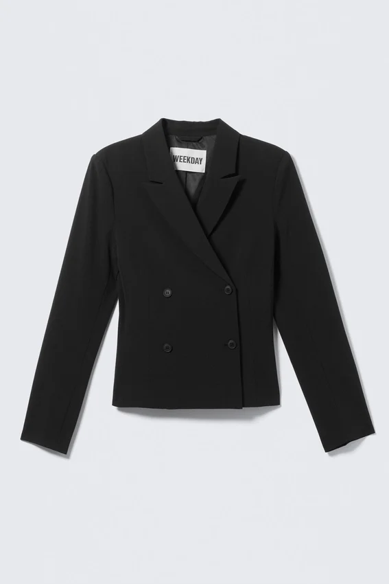 Blazer corto entallado – Negro Blazer corto entallado – Negro