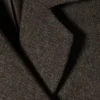Blazer de mezcla de lana con diseño en espiga – Marrón/Gris