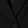 Blazer entallado de botonadura sencilla – Negro