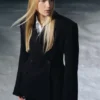 Blazer entallado de doble botonadura – Negro Blazer entallado de doble botonadura – Negro