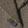 Blazer holgado de mezcla de lana con diseño en espiga – Espiga en color topo oscuro Blazer holgado de mezcla de lana con diseño en espiga – Espiga en color topo oscuro