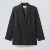 Blazer Norma de doble botonadura – Negro Blazer Norma de doble botonadura – Negro
