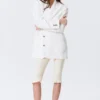 Blazer oversize de botonadura simple – Blanco roto Blazer oversize de botonadura simple – Blanco roto