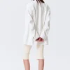 Blazer oversize de botonadura simple – Blanco roto Blazer oversize de botonadura simple – Blanco roto