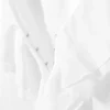 Blusa cruzada de manga larga con volantes – Blanca Blusa cruzada de manga larga con volantes – Blanca