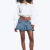 Blusa de manga globo – Blanco apagado