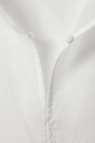 Blusa de manga larga con detalle de cordón – Blanco