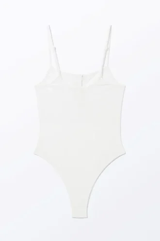 Body de canalé – Blanco