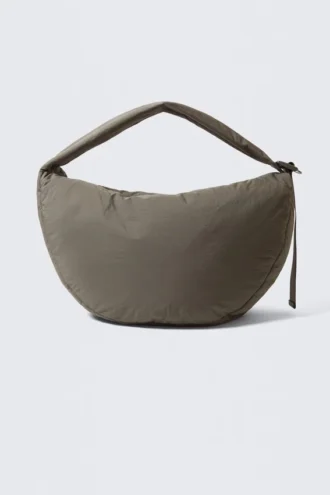 Bolso bandolera acolchado grande Samir – Dark Mole