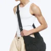 Bolso bandolera con bolsillo – Negro Bolso bandolera con bolsillo – Negro