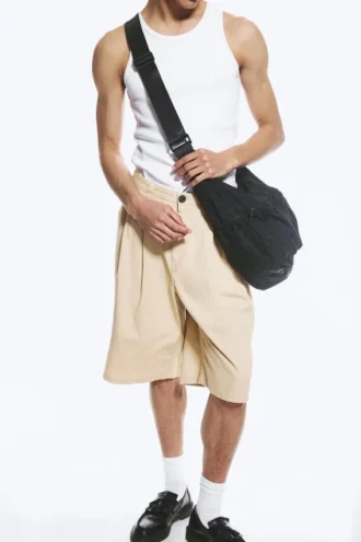 Bolso bandolera con bolsillo – Negro