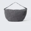 Bolso bandolera de algodón lavado – Gris oscuro lavado Bolso bandolera de algodón lavado – Gris oscuro lavado