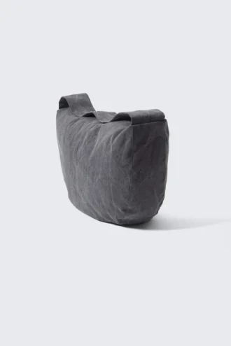 Bolso bandolera de algodón lavado – Gris oscuro lavado