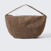 Bolso bandolera de algodón lavado – Marrón oscuro Bolso bandolera de algodón lavado – Marrón oscuro