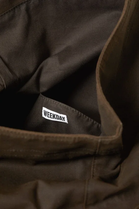 Bolso bandolera de lona de algodón encerado – Marrón oscuro Bolso bandolera de lona de algodón encerado – Marrón oscuro