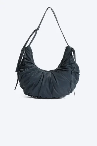 Bolso bandolera fruncido – Azul oscuro