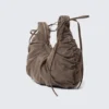 Bolso bandolera fruncido – Marrón oscuro