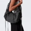 Bolso bandolera fruncido – Negro lavado