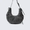 Bolso bandolera fruncido – Negro lavado
