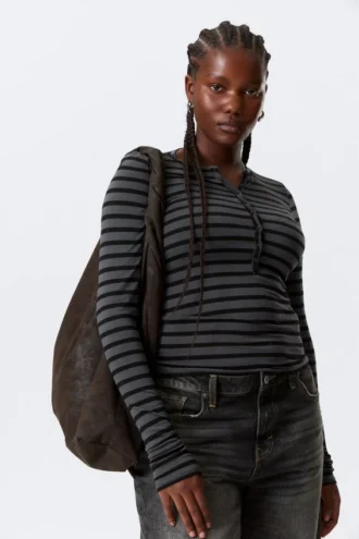 Bolso bandolera holgado de piel sintética – Marrón oscuro