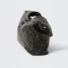 Bolso bandolera holgado de piel sintética – Negro craquelado