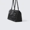 Bolso bandolera mediano con bolsillos – Negro